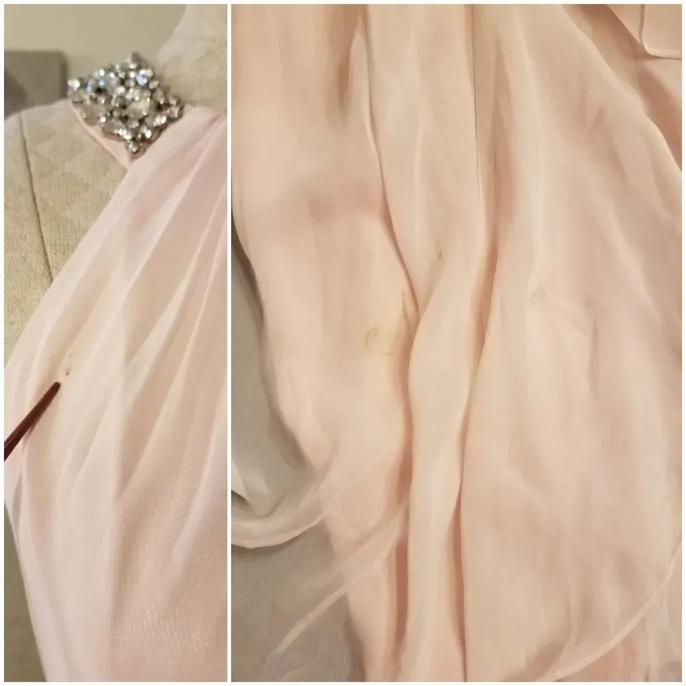 Eliza J Embellished Ruffle Chiffon Gown sz 6 - Picture 8 of 8